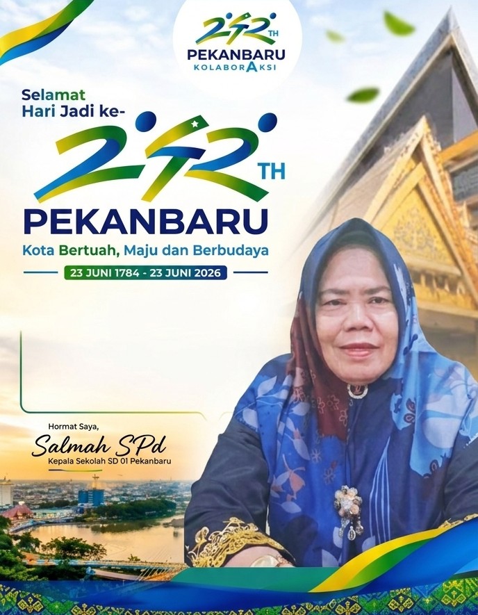 Hari Jadi Pekanbaru 242 Tahun Kepala Sekolah SD 01 Pekanbaru