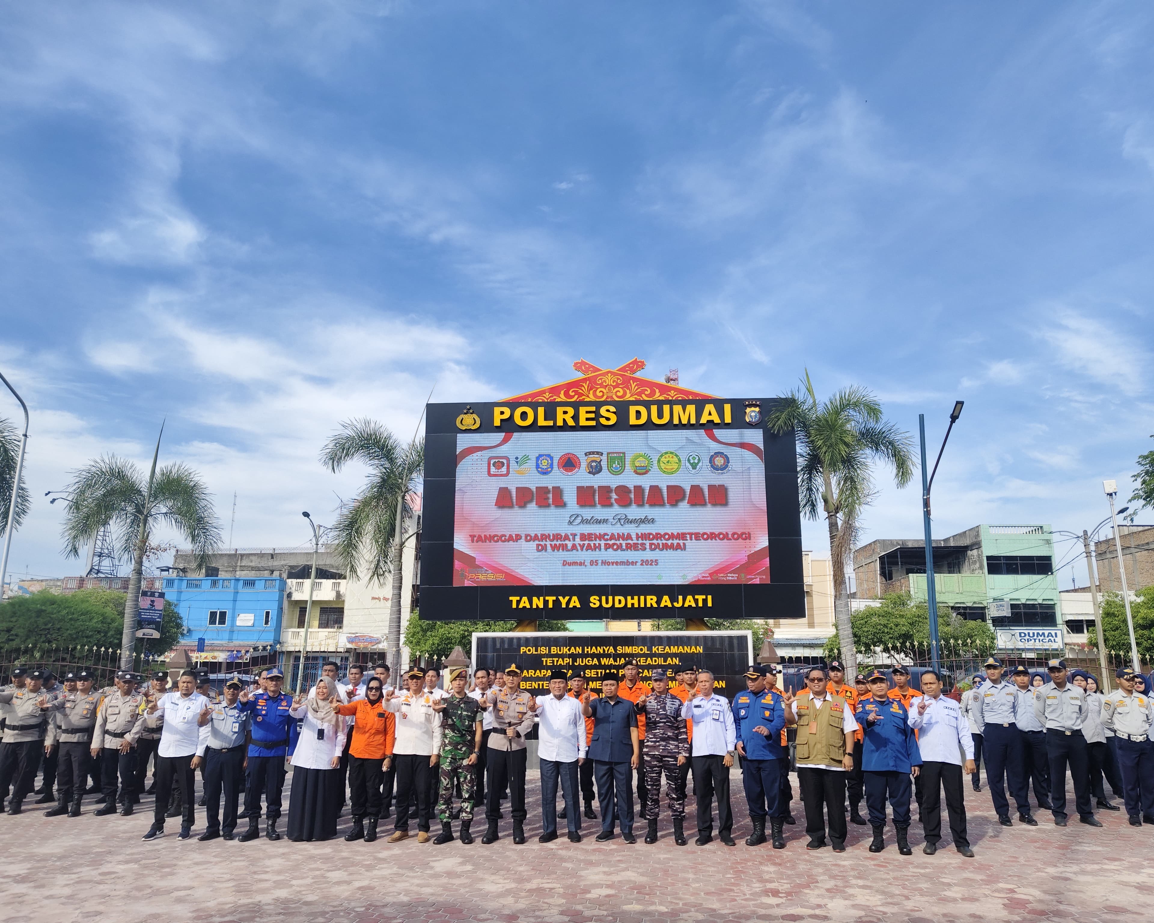 Polres Dumai Gelar Apel Kesiapan Tanggap Darurat Bencana Hidrometeorologi