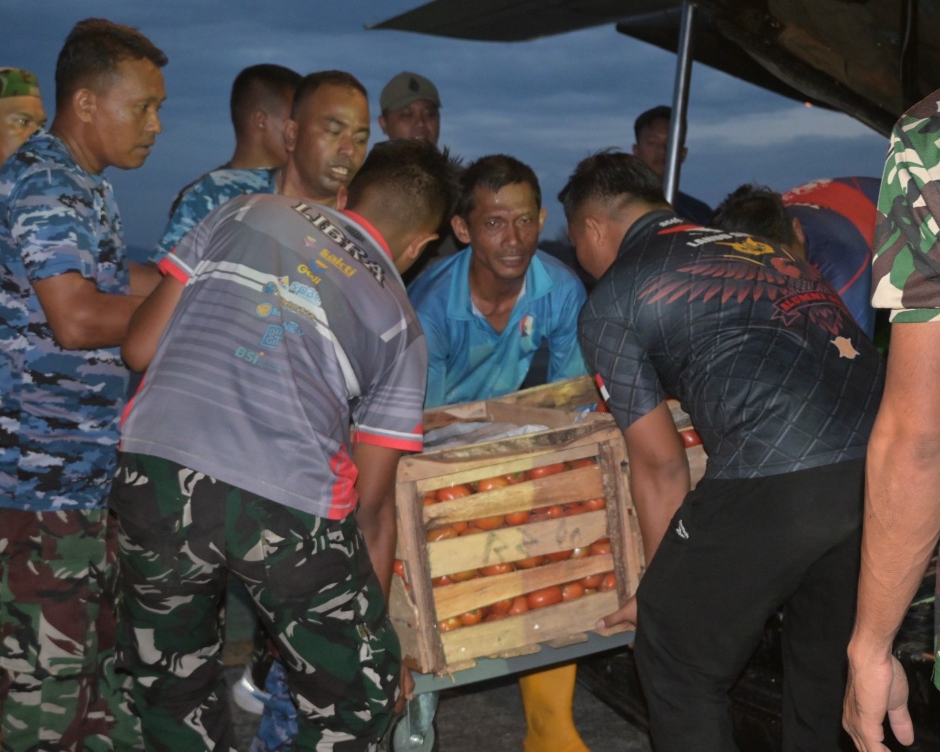 Hercules TNI AU Angkut 5 Ton Hasil Pertanian Aceh Untuk Stabilkan Harga Pasar