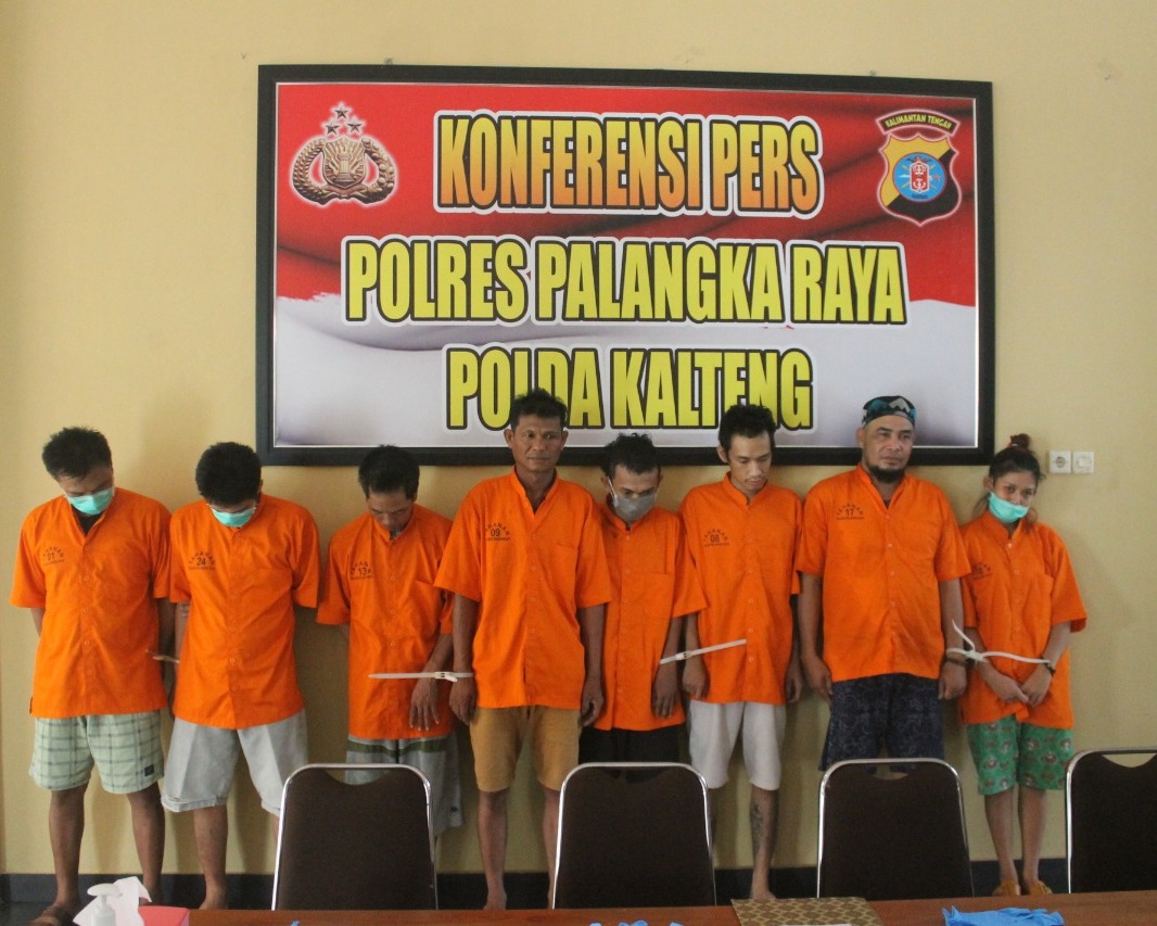 Delapan Budak Sabu Diringkus Satuan Reserse Narkoba Polres Palangka Raya