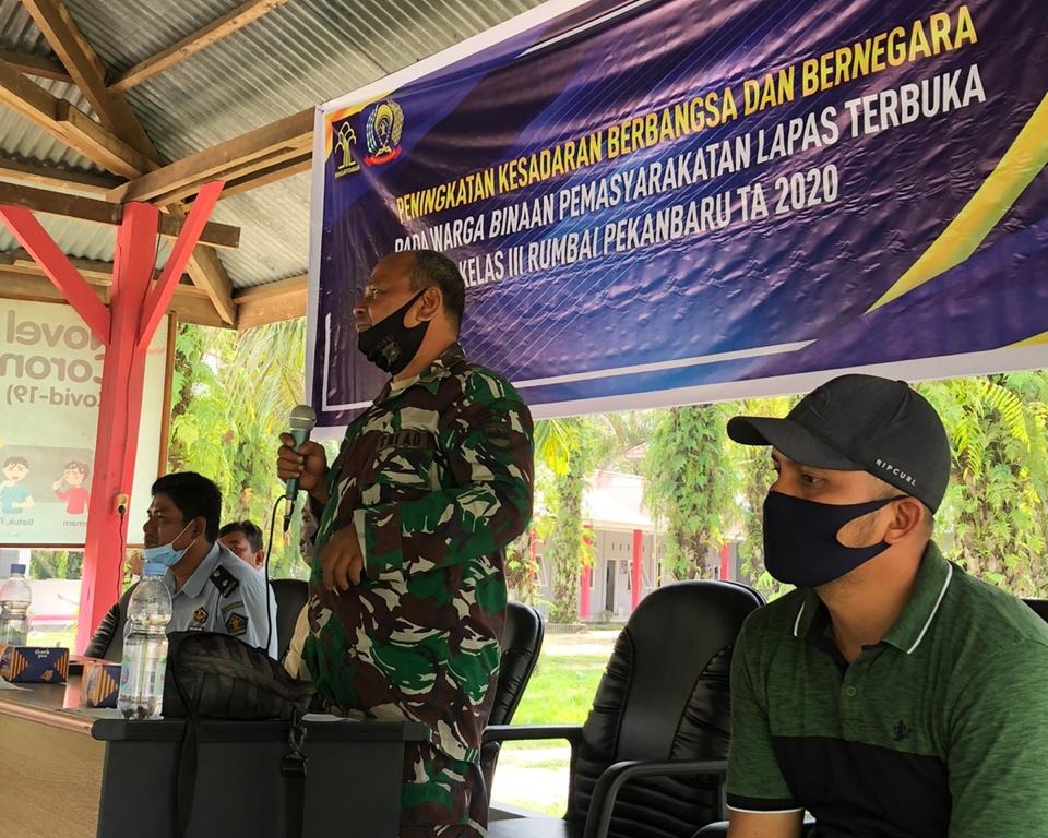 Babinsa Kodim 0301/PBR Berikan Materi Wasbang Pada Warga Binaan Lapas Kelas 3 Kota Pekanbaru