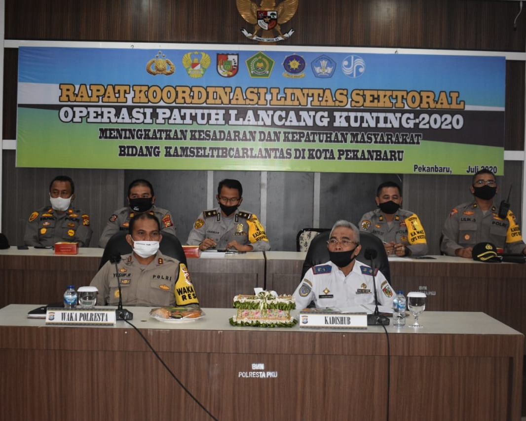 Menjelang Operasi Patuh Lancang Kuning 2020, Polresta Pekanbaru Gelar Rakor Lintas Sektoral