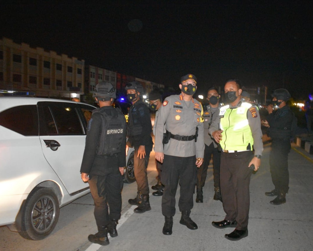 Antisipasi Ancaman Kamtibmas dan Teroris, Kapolresta Pekanbaru Pimpin Langsung Patroli Cipkon Gabungan TNI - Polri dan Satpol PP