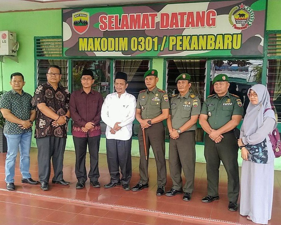 Dandim 0301/Pekanbaru Menerima Kunjungan dan Silaturahmi Pejabat UIN SUSQA Riau di Makodim