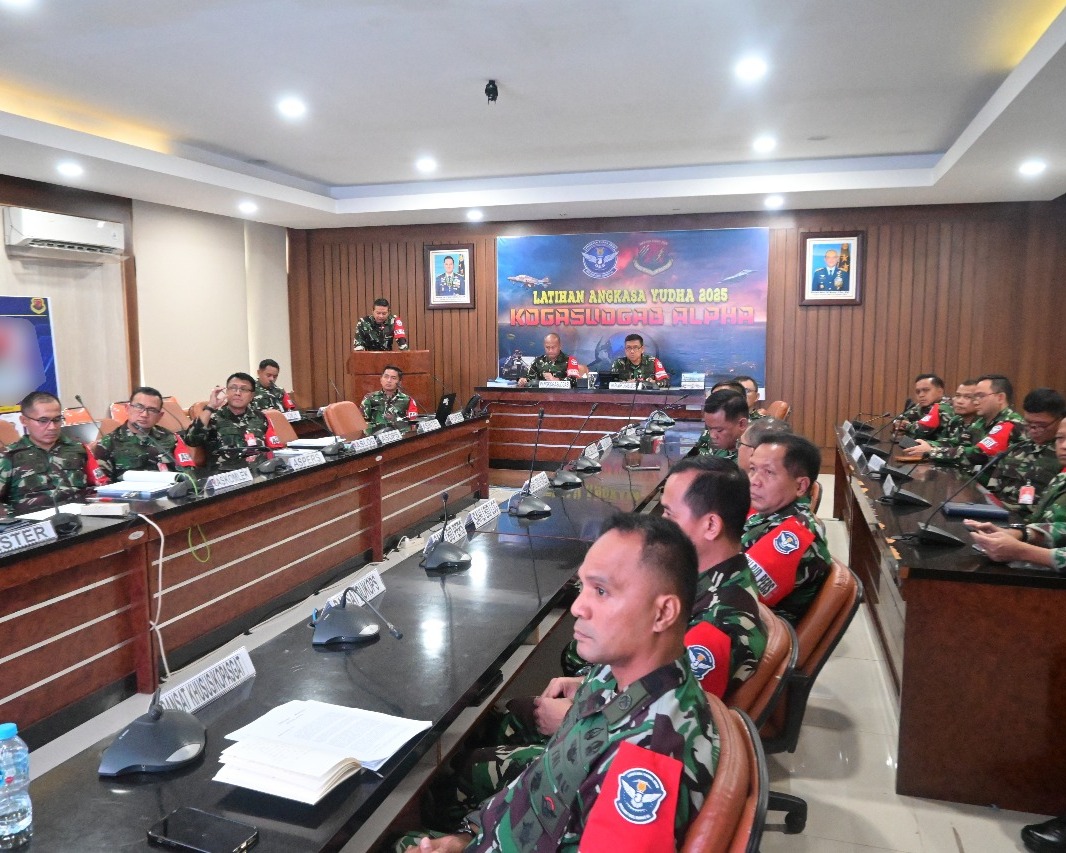 Pangkogasudgab Terima Paparan Kesiapan Latihan Angkasa Yudha dari Asops Kogasudgab