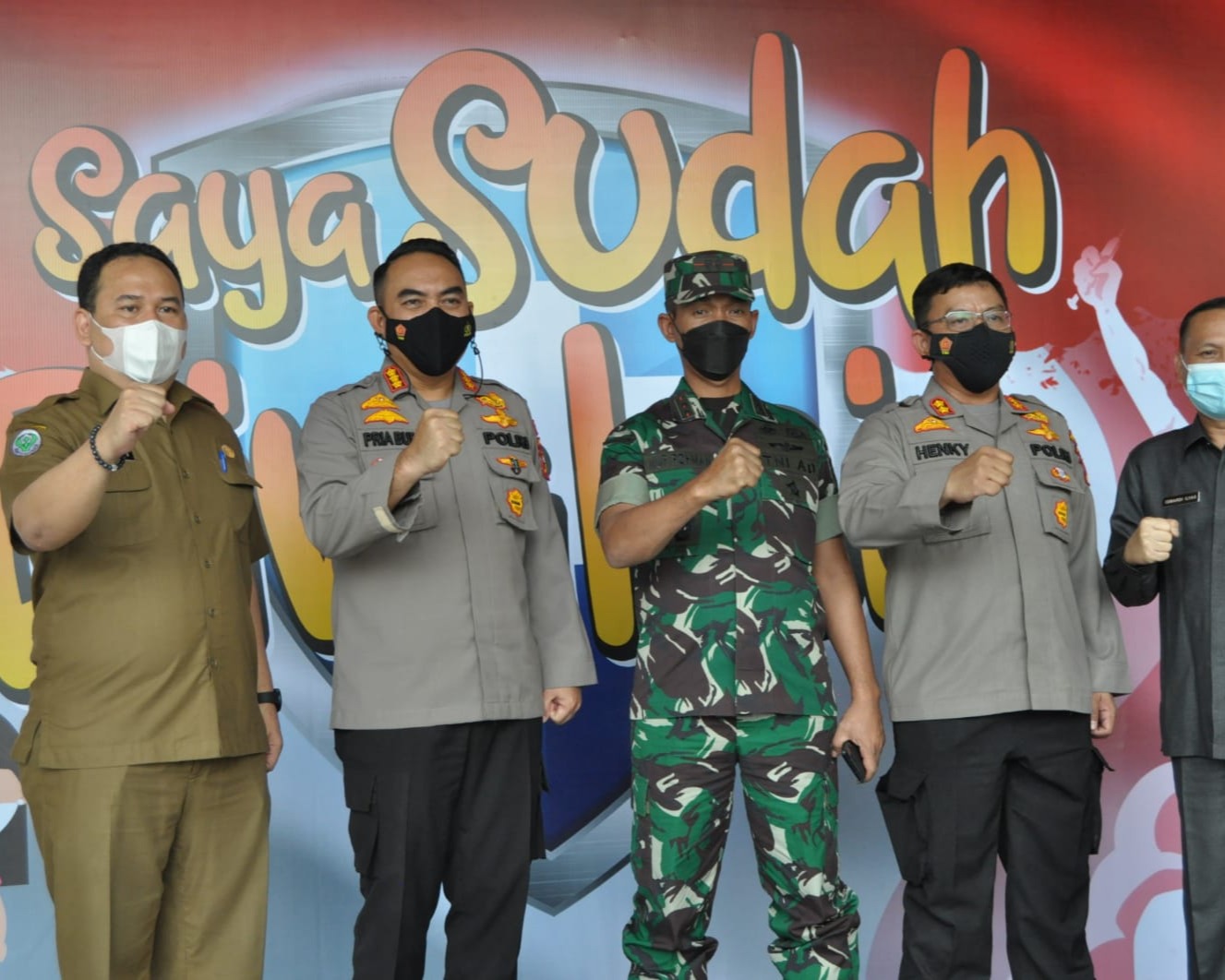 Dandim 0301/PBR Hadiri Kegiatan Vaksinasi Merdeka Anak Serentak di Aula Zapin Polresta Pekanbaru