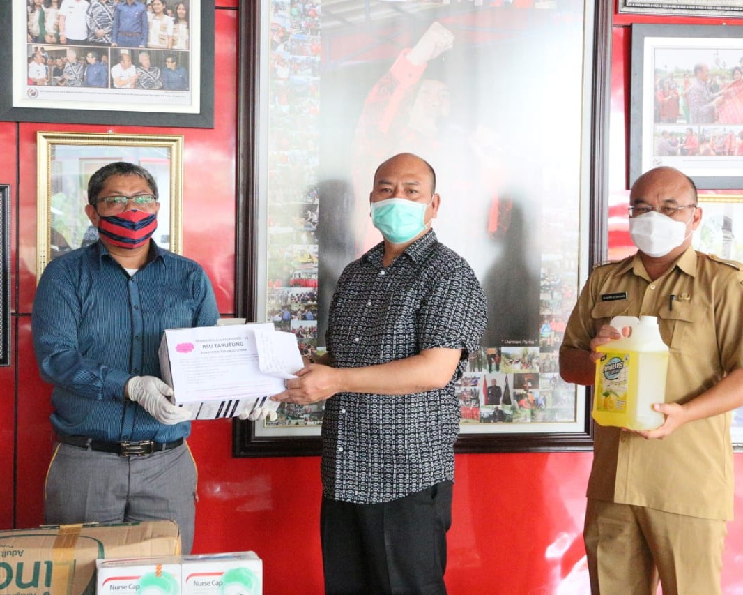 Bupati Taput Mengucapkan Terima Kasih Atas Berbagai Sumbangan Sebagai Bentuk Dukungan Penanganan Penyebaran Covid-19