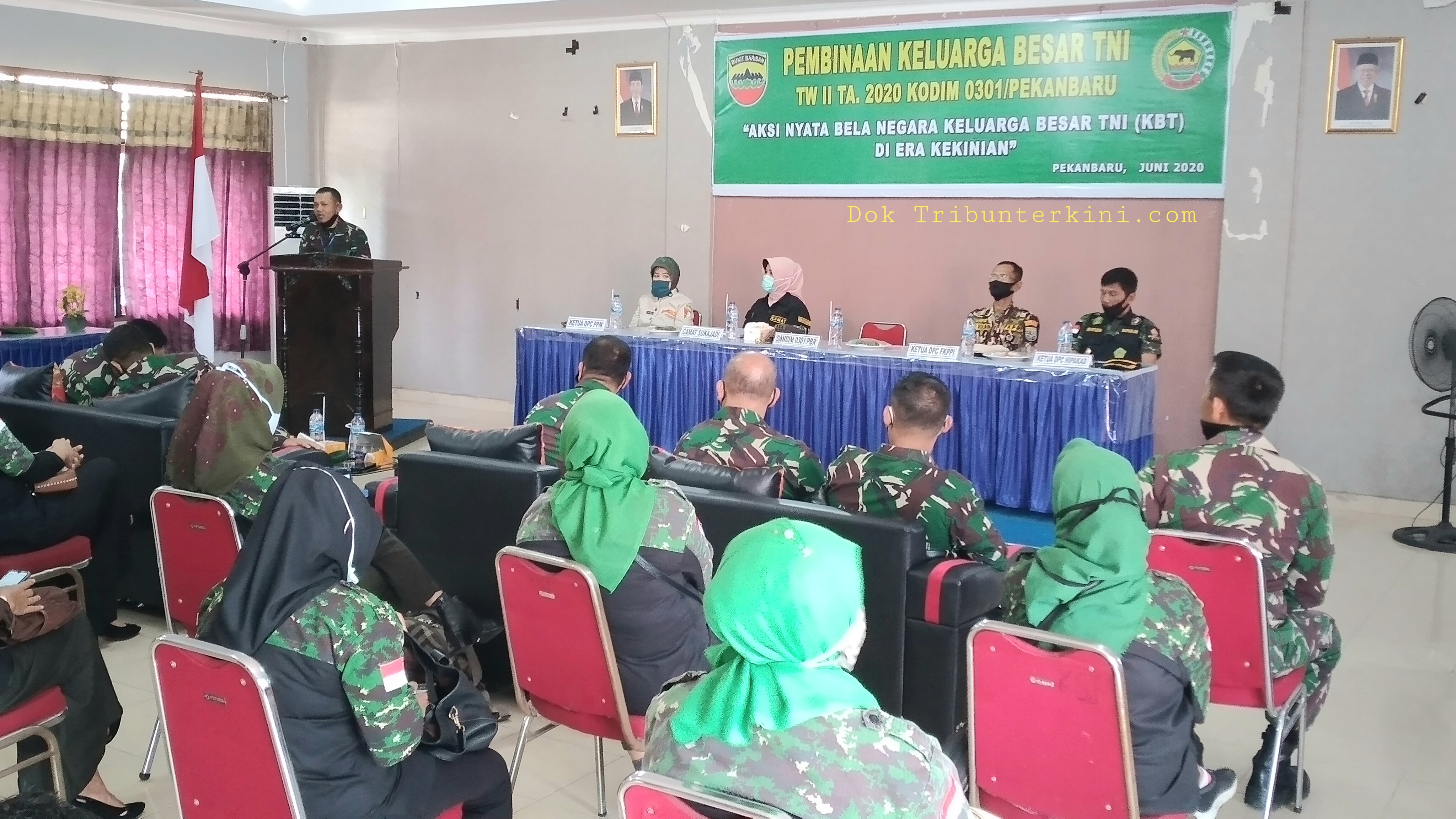 Kodim 0301/Pekanbaru Laksanakan Komsos Pembinaan Keluarga Besar TNI