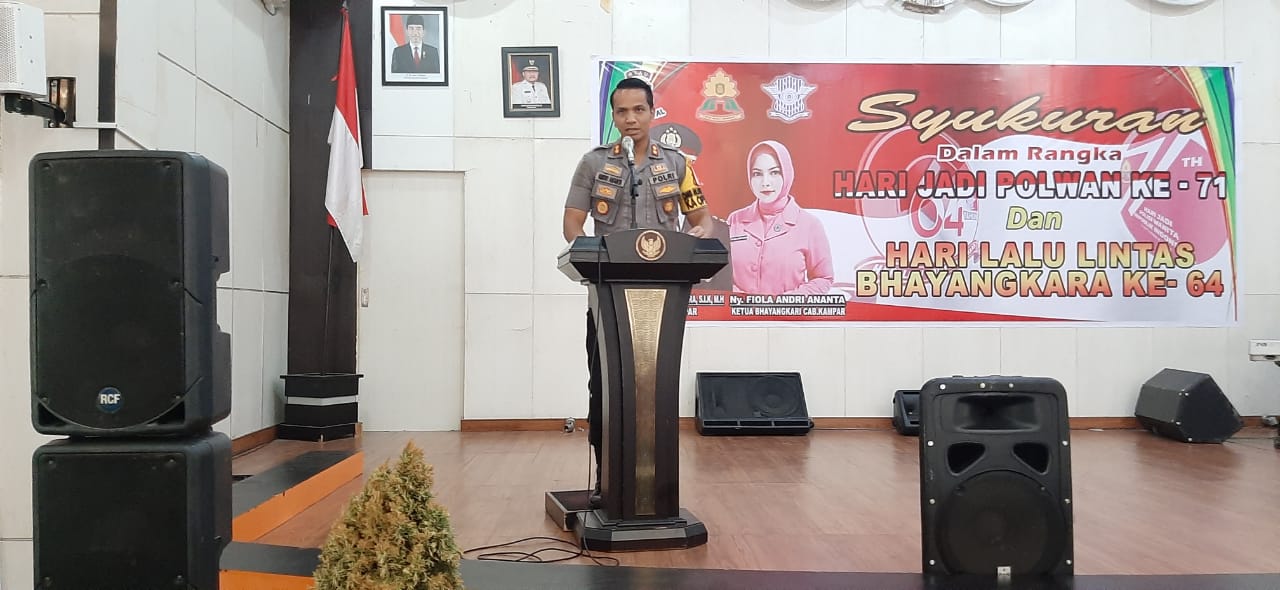 Polres Kampar Gelar Acara Syukuran HUT Polwan Ke 71 dan HUT Polantas Ke 64