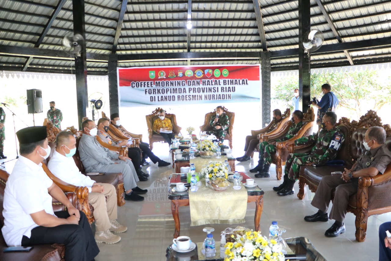 Danlanud RSN Gelar Coffe Morning dan Halal Bihalal Bersama Gubri dan Forkopimda Provinsi Riau