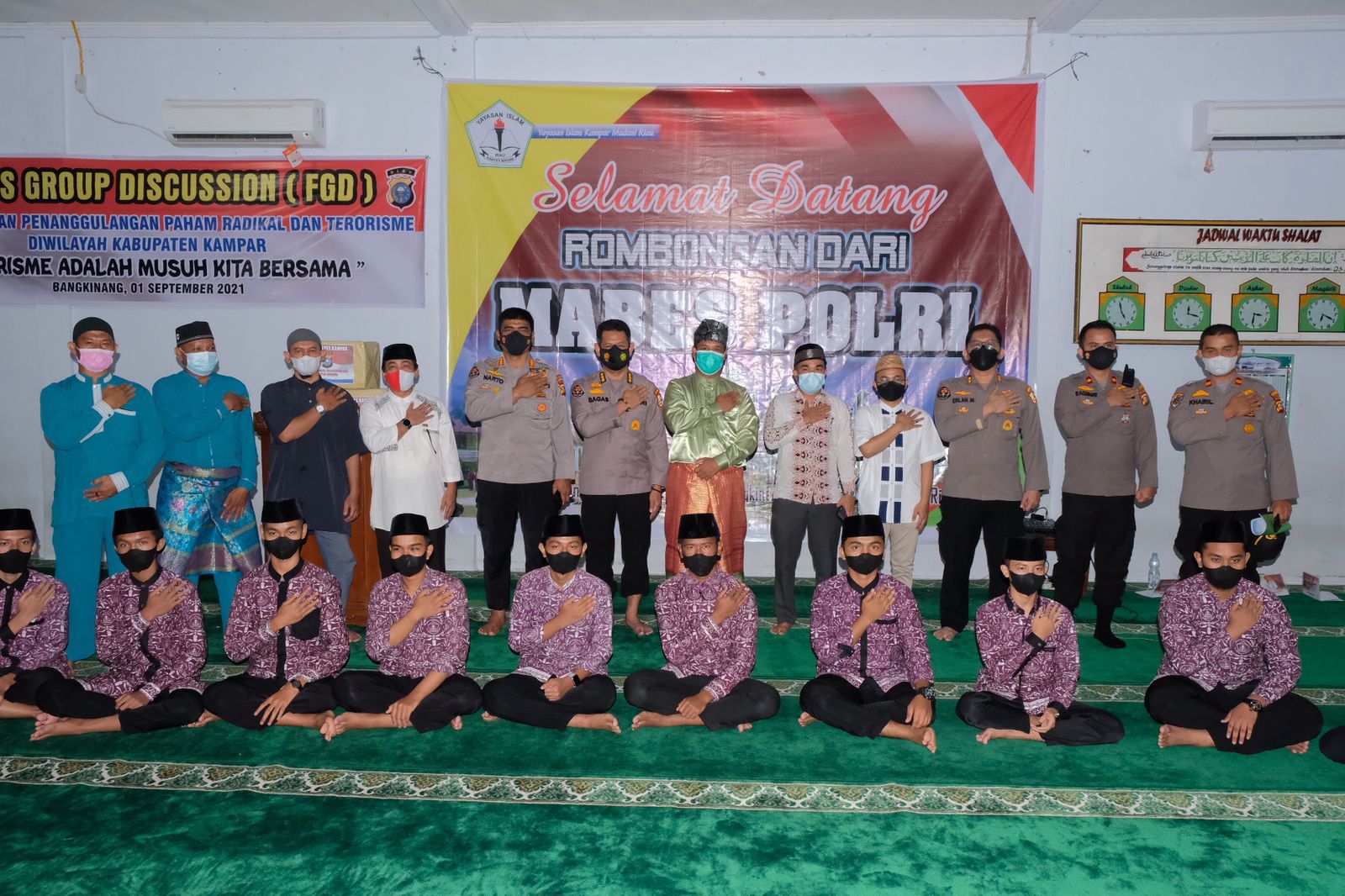 Divhumas Polri Tinjau Langsung Sosialisasi 'Terorisme Musuh Bersama' Di Ponpes Al Islam Madani Kampar