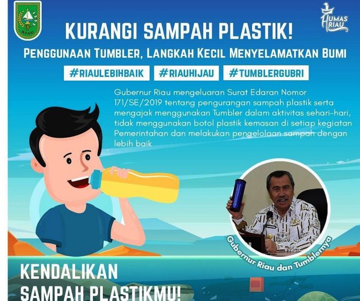 Pemprov Riau Keluarkan Surat Edaran Terkait Upaya Pengendalian dan Pengurangan Sampah Plastik