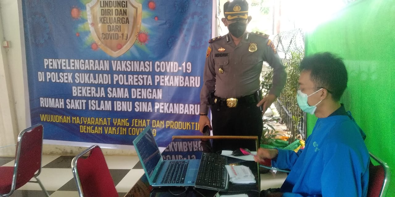 Cegah Penyebaran Covid-19, Polsek Sukajadi Gelar Vaksinasi Massal