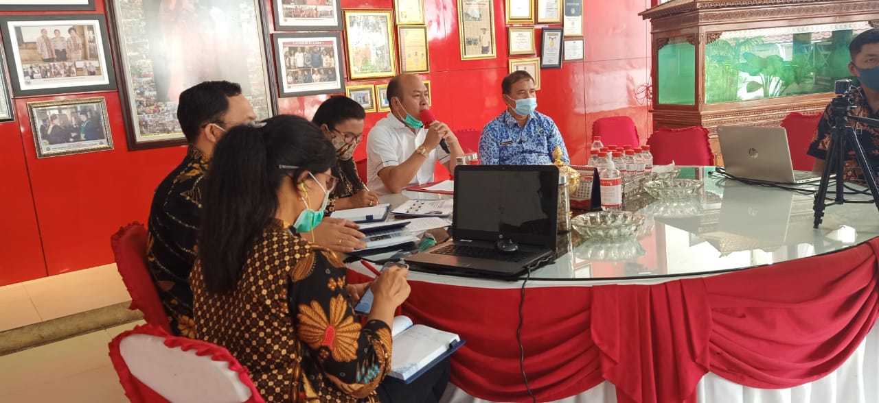 Bupati Taput Pimpin Rapat Progres Sensus Penduduk Online Tahap II