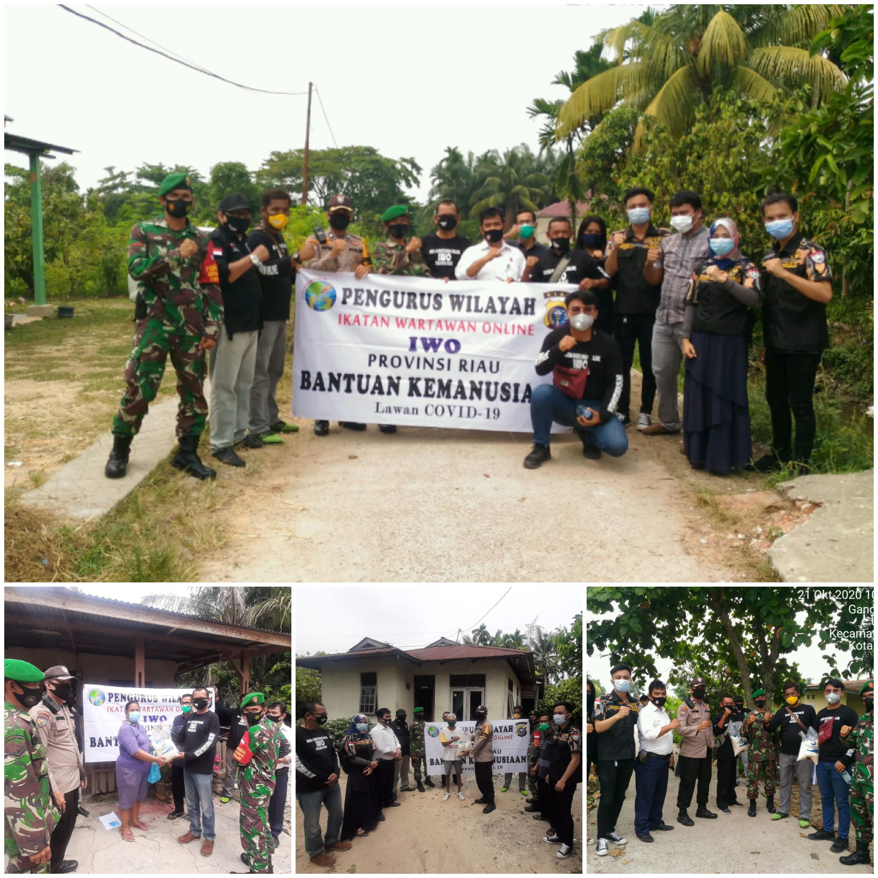 IWO Riau Kembali Menyalurkan Bantuan Kemanusiaan Polda Riau Kepada Masyarakat di Kelurahan Umban Sari