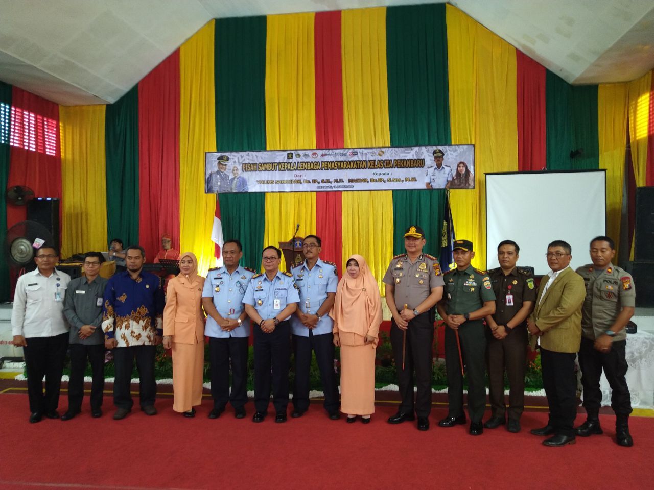 Dandim 0301/Pekanbaru Hadiri Acara Sertijab dan Lepas Sambut Kepala Lapas II A Pekanbaru