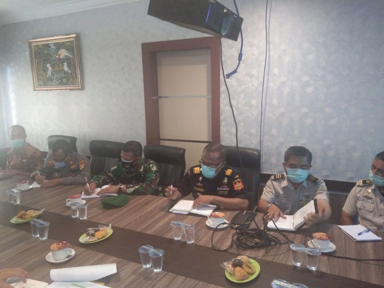 Kodim 0301/Pekanbaru Hadiri Rakor Persiapan Menjelang Menyambut Perayaan Hari Natal dan Tahun Baru Tahun 2021