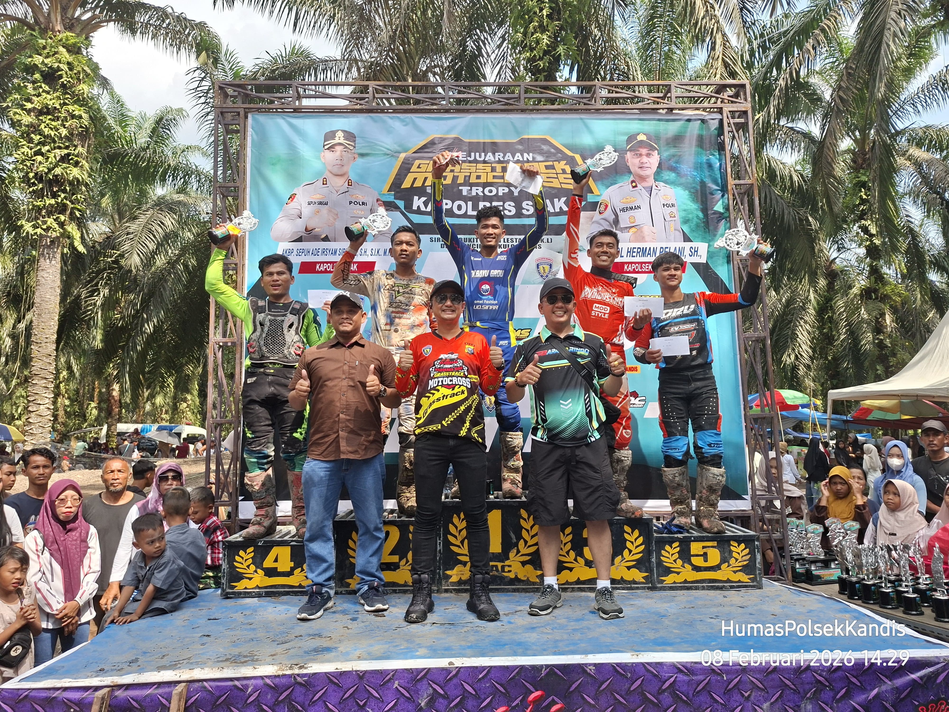 220 Crosser Panaskan Kandis, M. Nando Menang di Kelas Sport Trail Trophy Kapolres Siak 2026