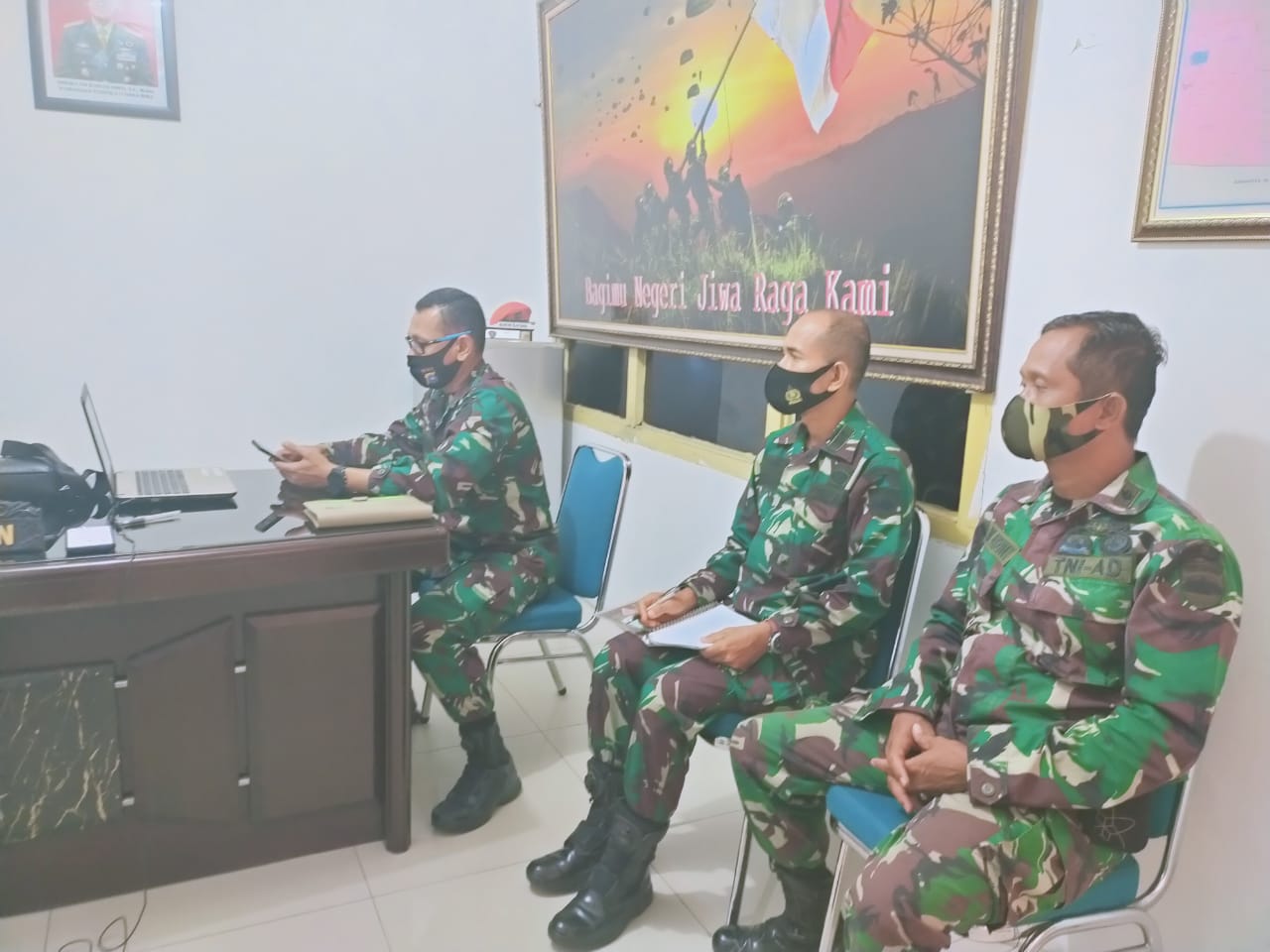 Dandim 0301/PBR Ikuti Vidcon Bersama Pimpinan Aster Kasad Dalam Rangka Rapat Evaluasi Pada Kegiatan Dukungan Penguatan Pembinaan Teritorial