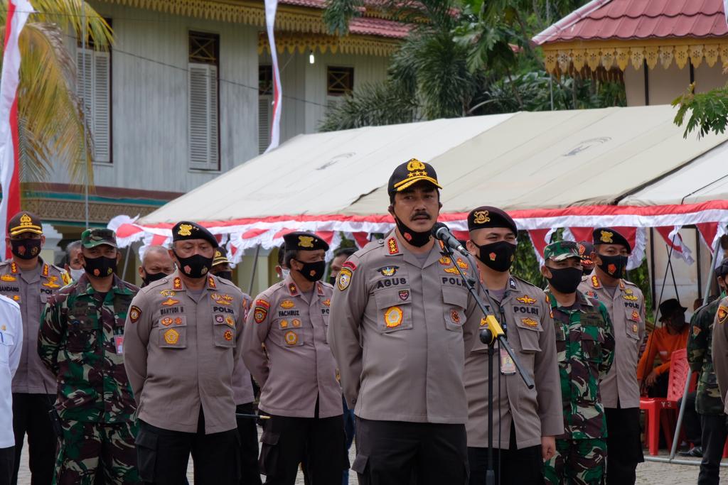 Cek Kesiapan Provinsi Riau Dalam Tangani Karhutla dan Covid-19, Kabaharkam Polri Pimpin Apel Kesiapsiagaan Satgas Dan Relawan