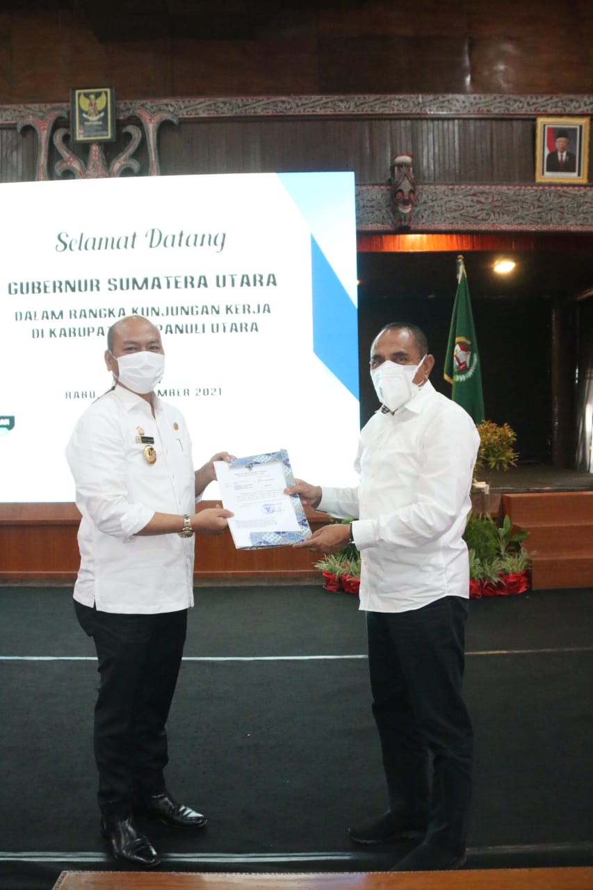 Bupati Taput Nikson Nababan Sambut Kunjungan Kerja Gubernur Sumatera Utara Edy Rahmayadi Beserta Rombongan