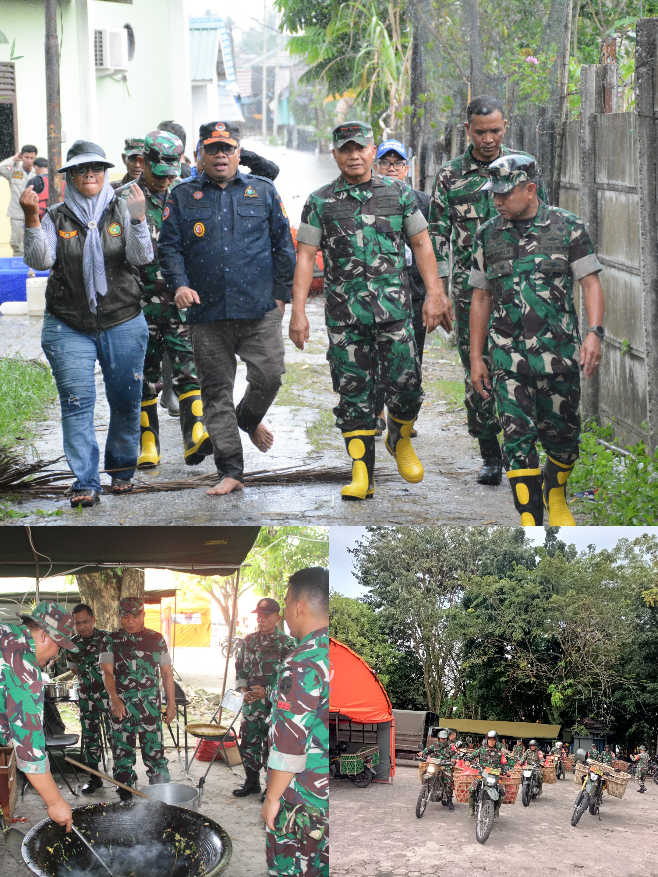 Danrem 031/WB Tinjau Langsung Warga Terdampak Banjir dan Berikan Bantuan Sembako