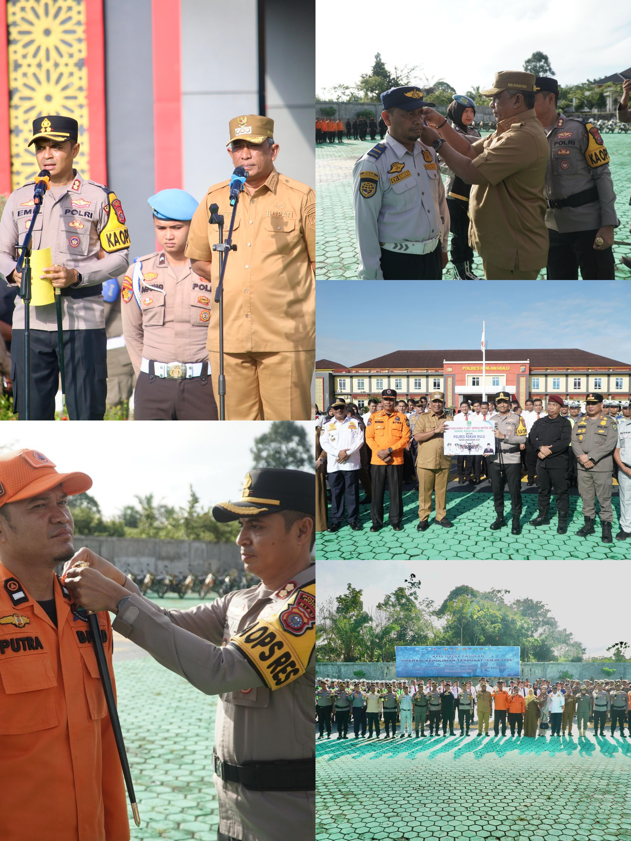 Pastikan Nataru Aman dan Kondusif, Polres Rokan Hulu Gelar Apel Operasi Lilin Lancang Kuning 2025