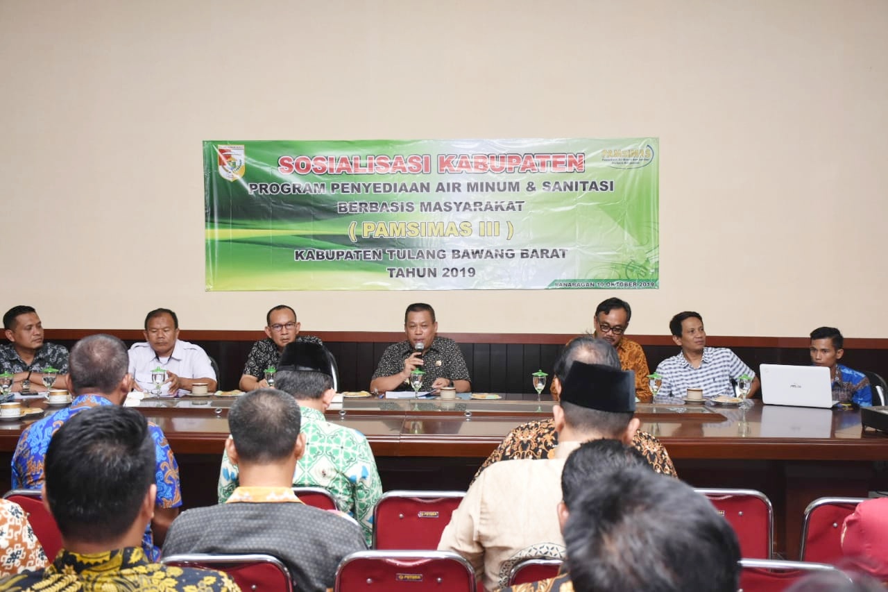 Asisten III Buka Sosialisasi Program Pamsimas di Kabupaten Tulang Bawang Barat