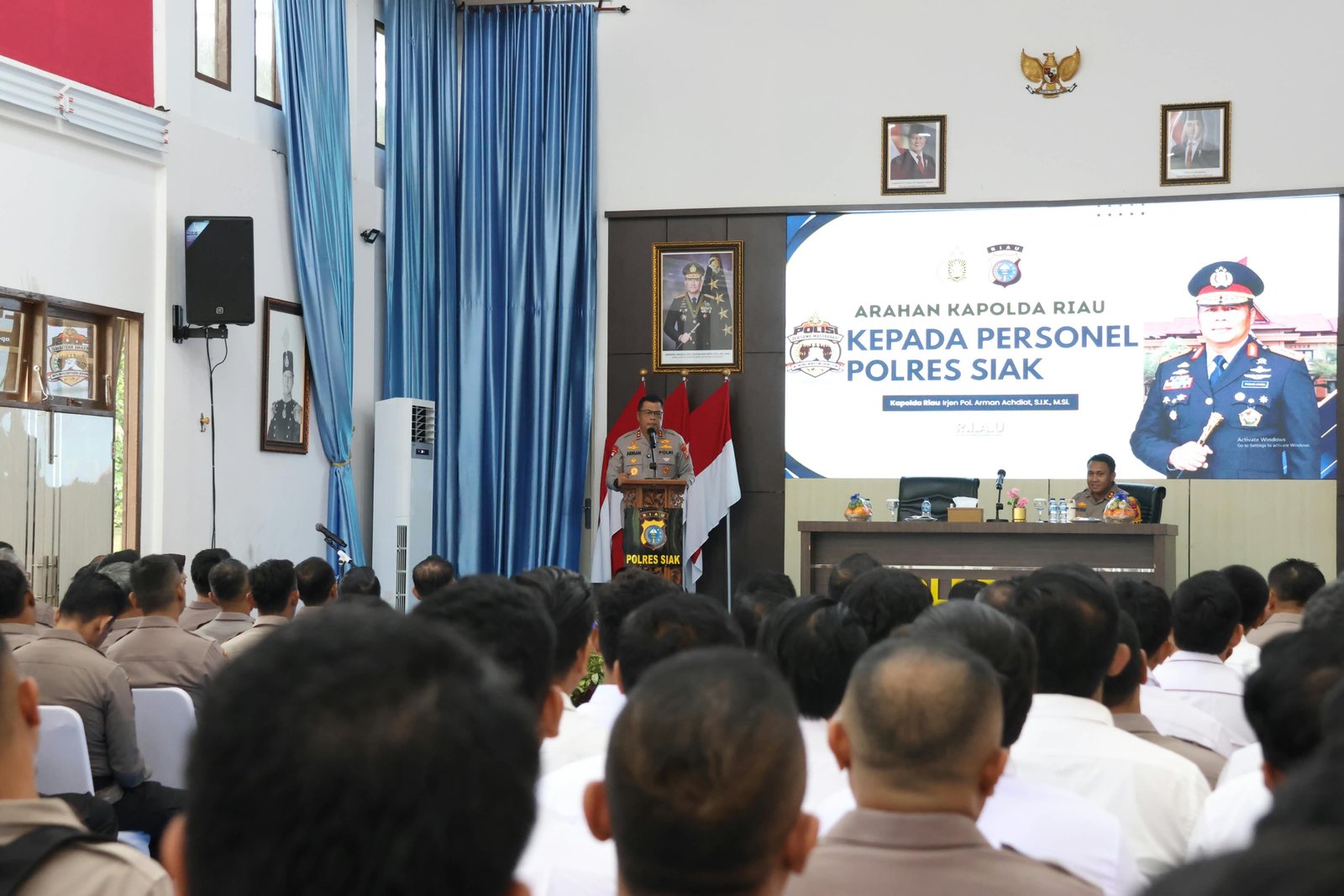 Kunker Ke Polres Siak, Kapolda Riau Tekankan Transformasi Pelayanan Humanis dan Penyelesaian Potensi Konflik 'Polisi Bersama Masyarakat'
