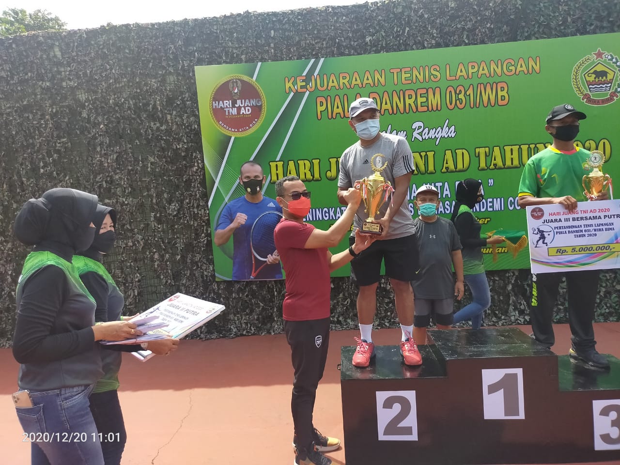 Danlanud RSN Apresiasi, Tim Tenis Lapangan Lanud RSN Meraih Juara II Piala Danrem 031/WB