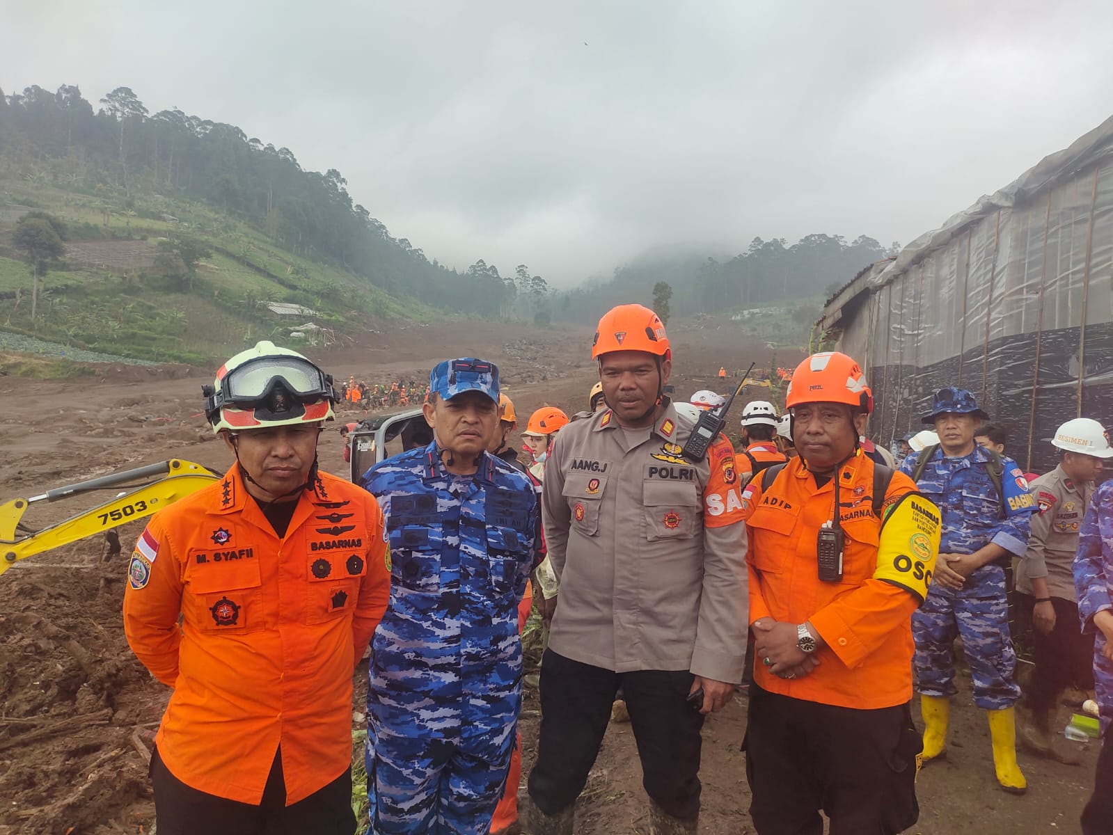 Pangkodau I Apresiasi Langkah Cepat Danlanud Husein.S Dalam Penanganan Longsor Di Desa Pasirlangu