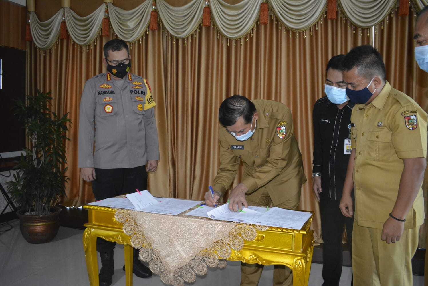 Kapolresta Pekanbaru Terima Hibah Lahan dan Bangunan Untuk Empat Mapolsek Dari Pemerintah Kota Pekanbaru