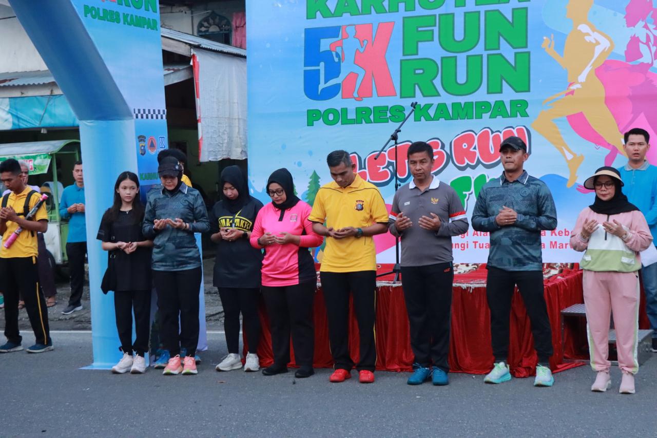 Ribuan Peserta Ramaikan Fun Run 2025 Polres Kampar di Kota Bangkinang