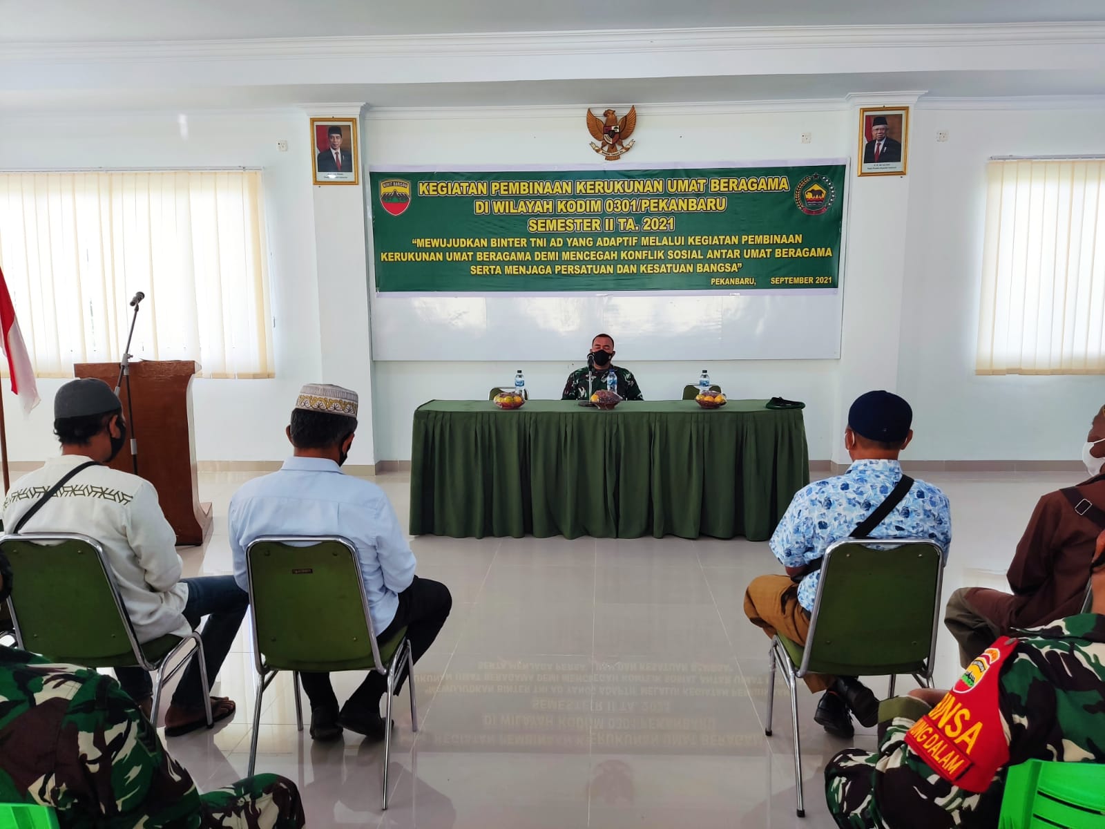 Wujudkan Keharmonisan Antar Umat Beragama, Kodim 0301/PBR Gelar Pembinaan Kerukunan Umat Beragama