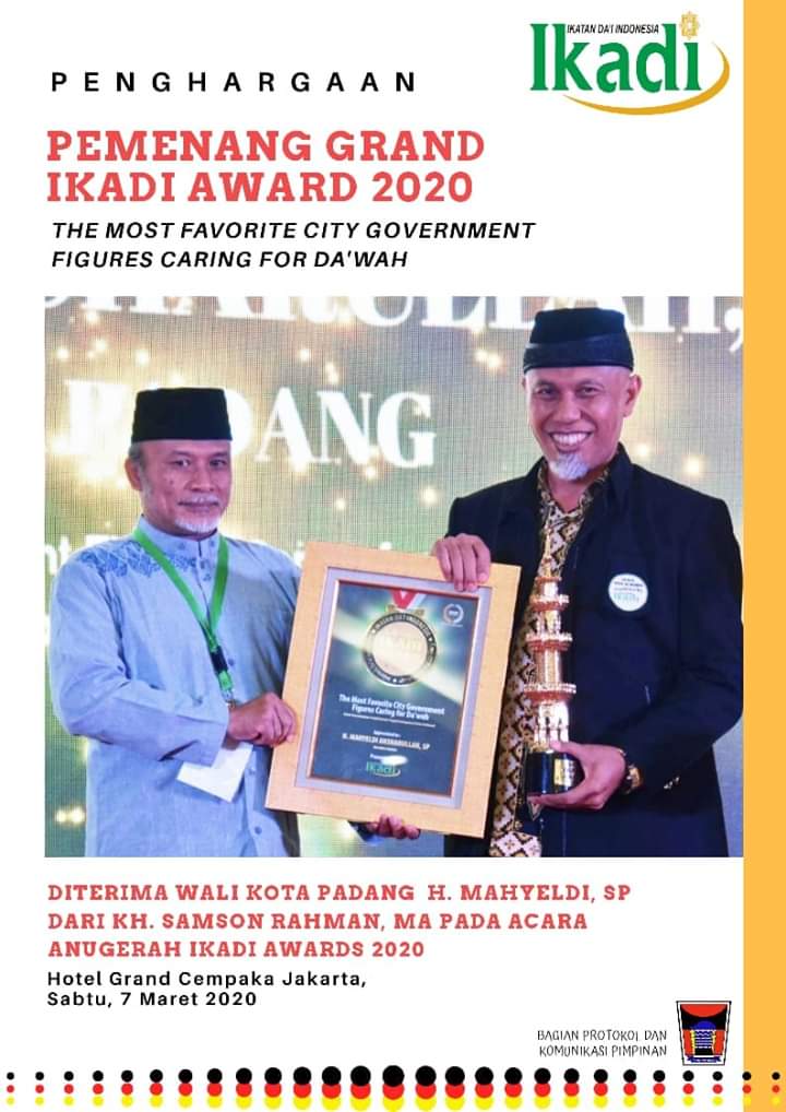 IKADI Award 2020, Wako Mahyeldi: Berdakwah Sudah Menjadi Kebiasaan Dirinya Sejak Lama