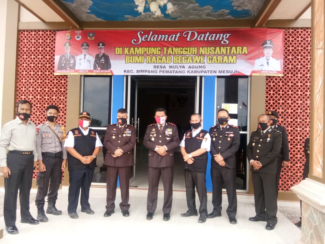 Rangkaian Hari Bhayangkara ke-74, Desa Mulya Agung Ditetapkan Sebagai Kampung Tangguh Nusantara Bumi Ragab Begawe Caram