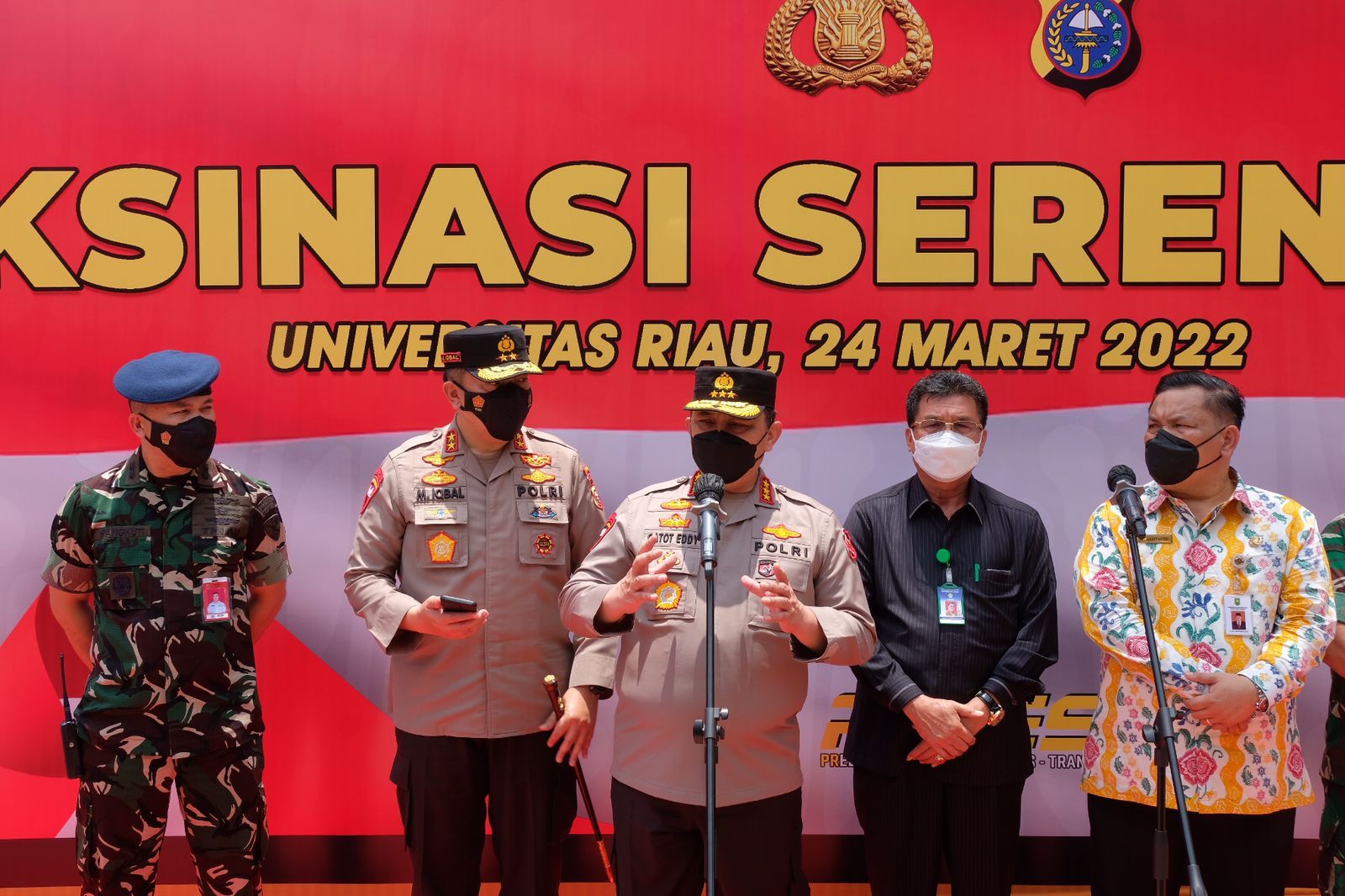 Capaian Vaksinasi di Provinsi Riau Tinggi, Wakapolri Minta Masyarakat Tidak Euforia Dan Tetap Jaga Ketat Prokes