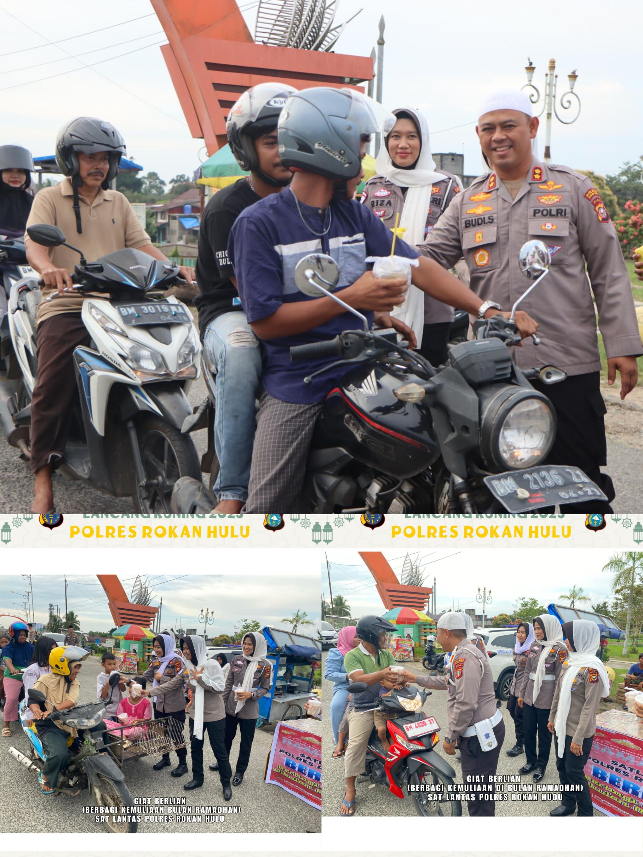 Kapolres Rohul AKBP Budi Setiyono Gelar Aksi Kegiatan Sosial 'BERLIAN', Berbagi Kemuliaan di Bulan Ramadan