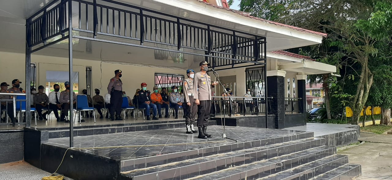 Kabupaten Kampar Gelar Apel Konsolidasi Pelaksanaan PSBB Untuk Penyamaan Persepsi Semua Unsur Pelaksana