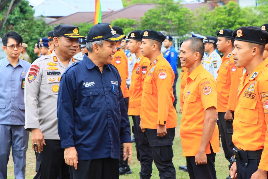 Kapolres Kampar Hadiri Apel Kesiapsiagaan Bencana Kabupaten Kampar Tahun 2022