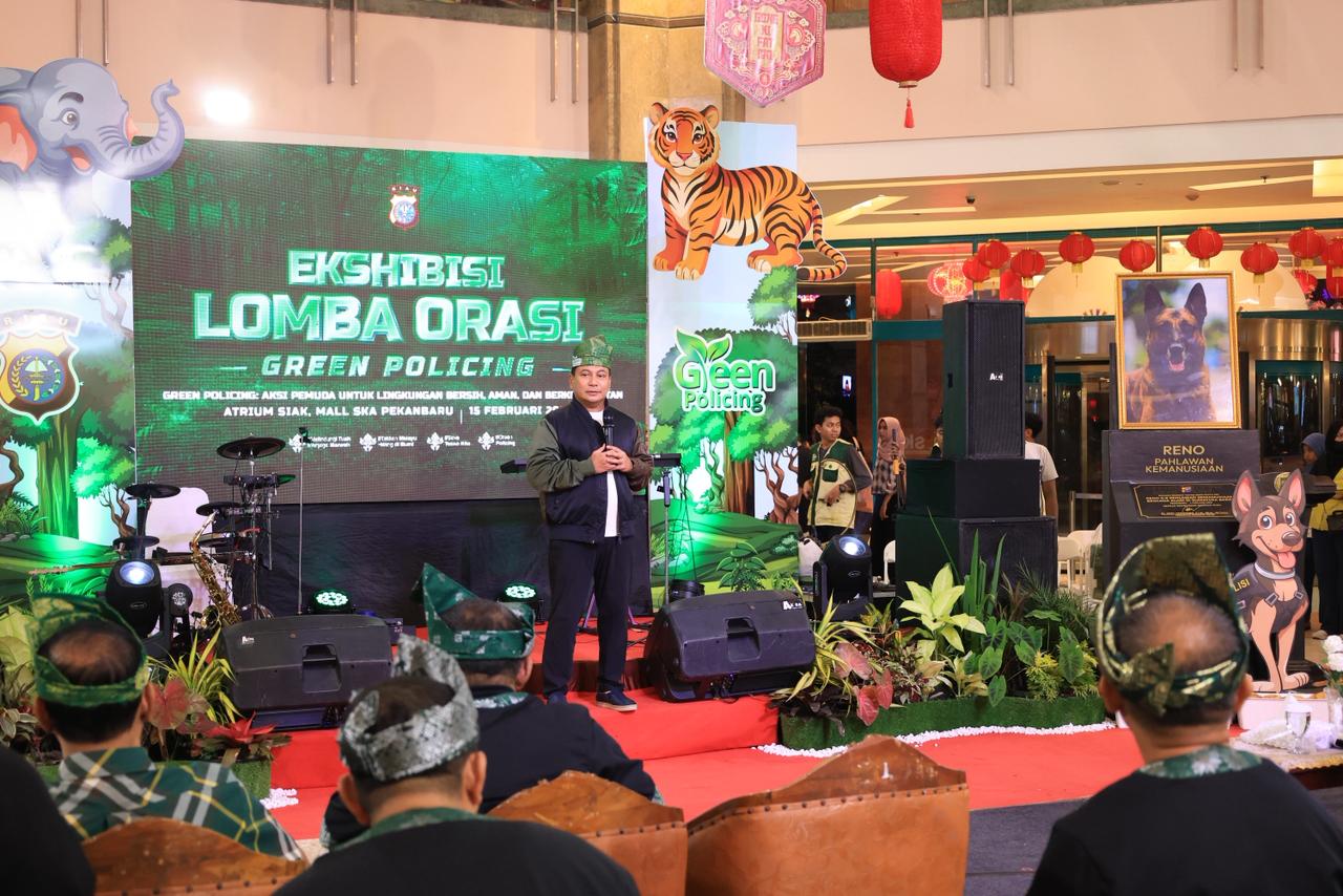 Puncak Ekshibisi Lomba Orasi Green Policing Polda Riau Tahun 2026