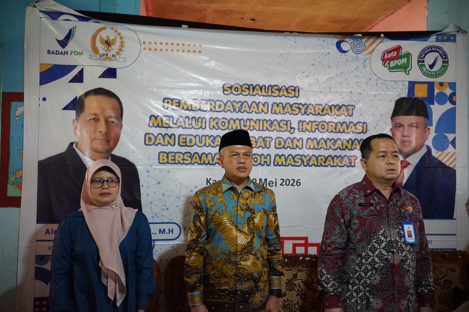 BBPOM Pekanbaru Dan Ir. H. Sahidin Gelar KIE di Kuok: Edukasi Profil BPOM, Keamanan Kosmetik, Hingga Pencegahan Stunting