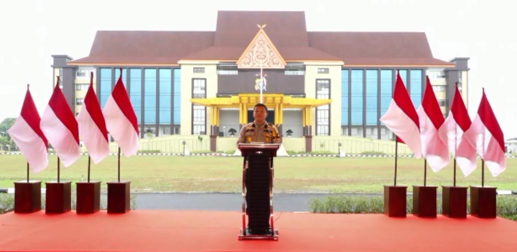 Virtual, Wakapolri Resmikan Gedung Mapolda, SPN Serta Masjid Al Adzim Polda Riau