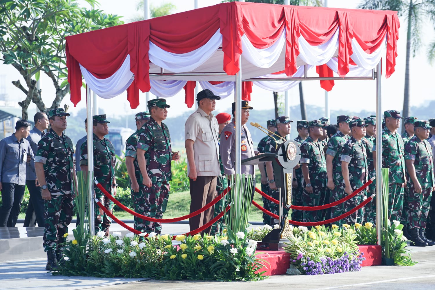 Dampingi Menhan RI, Pangkoopsud I Hadiri Apel Pelepasan Kontingen Indonesia Ke Prancis