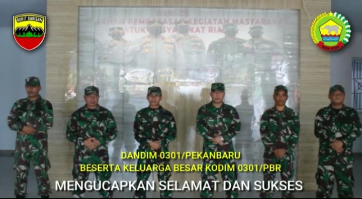 Usai Upacara Sertijab, Dandim 0301/PBR Sampaikan Ucapan Selamat Kepada Kapolresta Pekanbaru Yang Baru