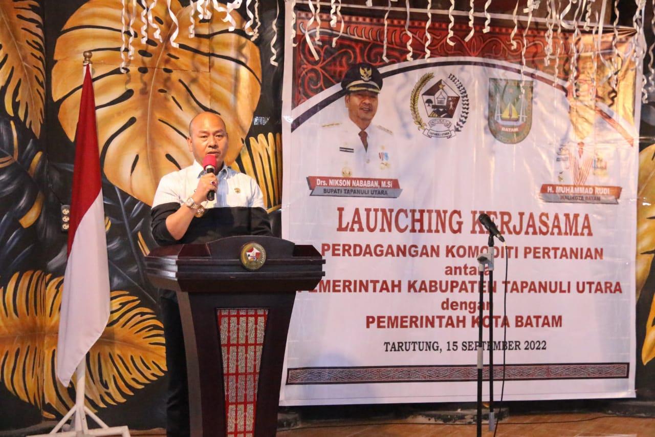 Bupati Taput Launching Kerja Sama Perdagangan Komoditi Pertanian