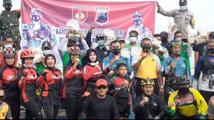 Dandim 0715/Kendal Gelar Gowes Sepeda dan Finis Di Pantai Indah Kemangi