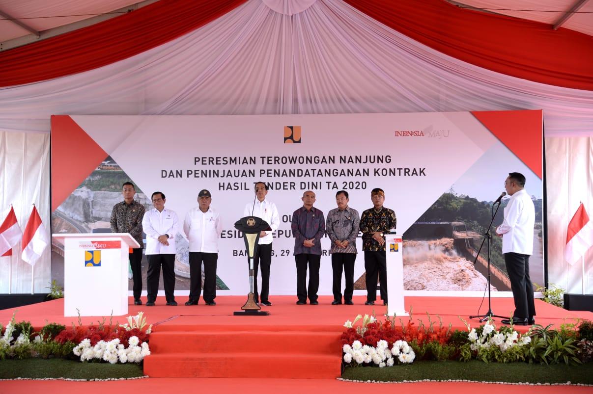 Resmikan Terowongan Nanjung, Presiden Jokowi: Efektif Kurangi Dampak Banjir Di Bandung Selatan