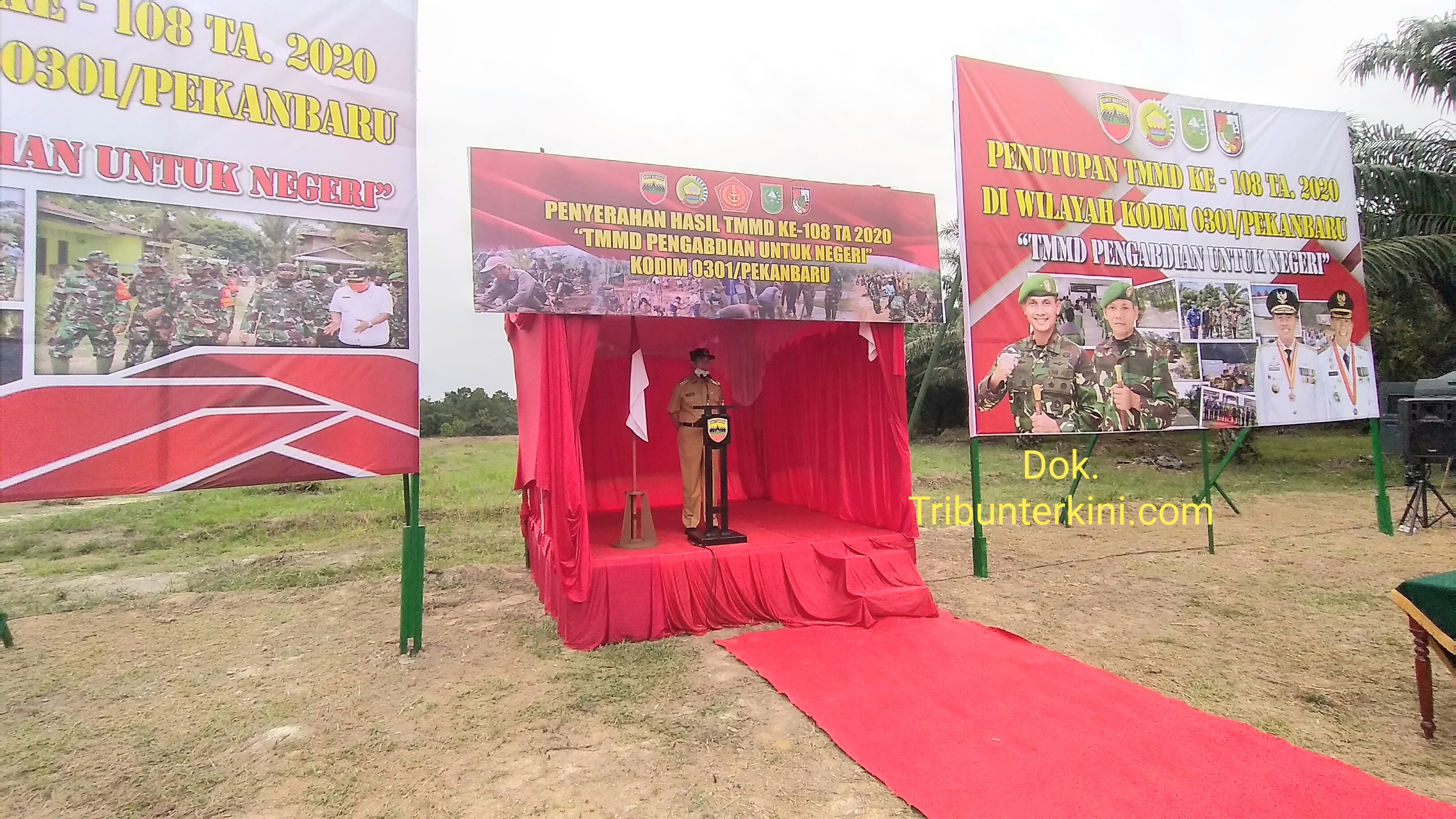 Penutupan Program TMMD Ke-108, Walikota Pekanbaru: Ucapkan Terima Kasih Kepada TNI Melalui Program TMMD Ke-108 Tahun 2020 Kodim 0301/PBR