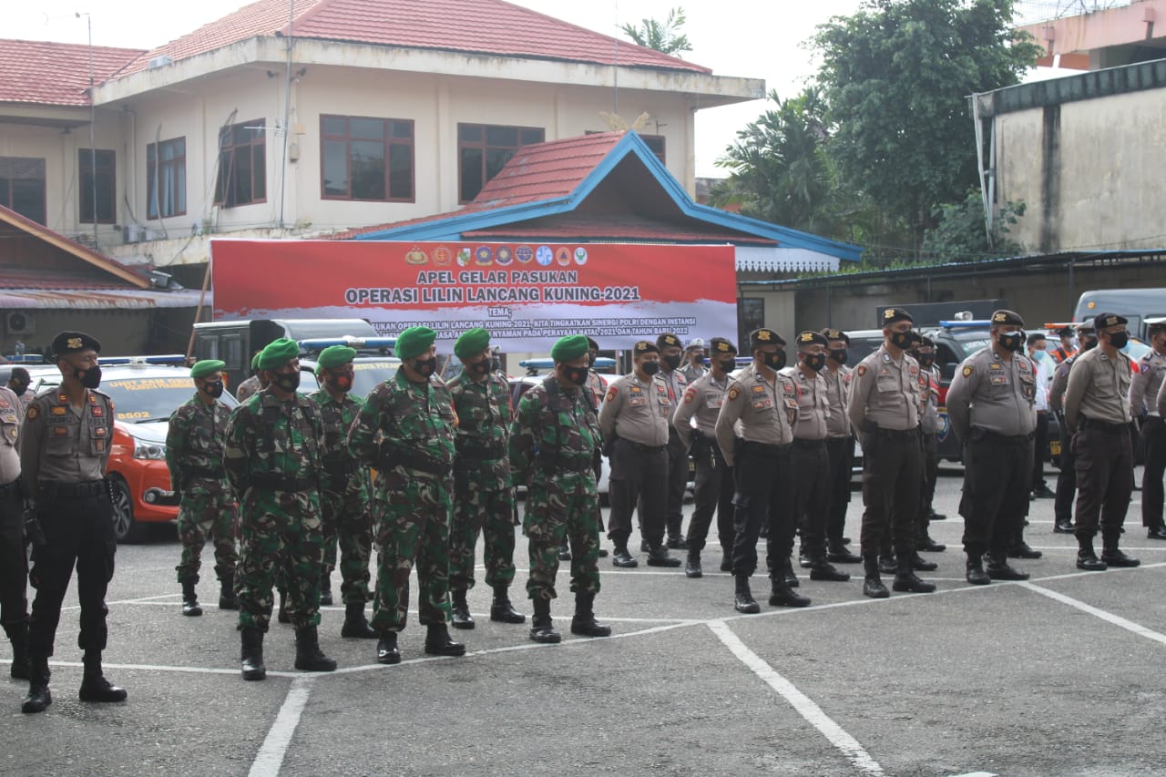 Kodim 0301/Pekanbaru Ikut Serta Apel Gelar Pasukan Operasi Lilin Lancang Kuning 2021